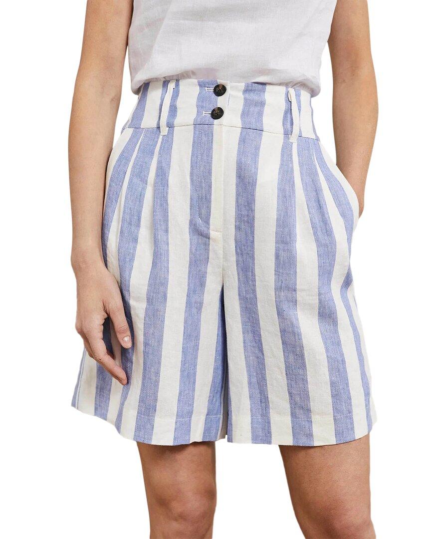 Boden Linen Pleat Shorts in Blue | Lyst Canada