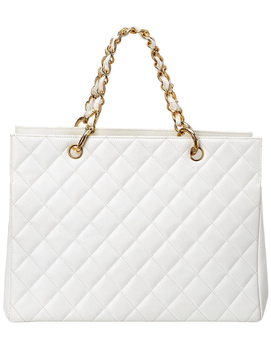 Chanel tote white deals