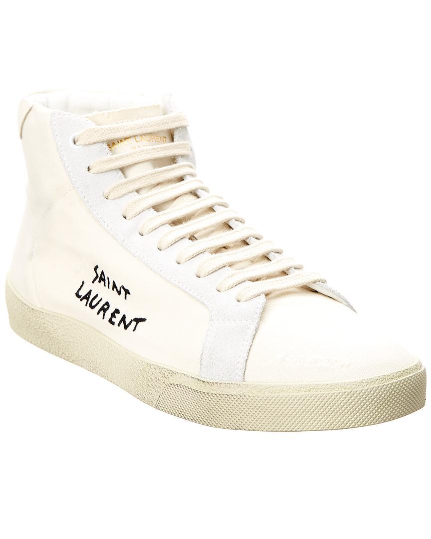 saint laurent embroidered sneakers