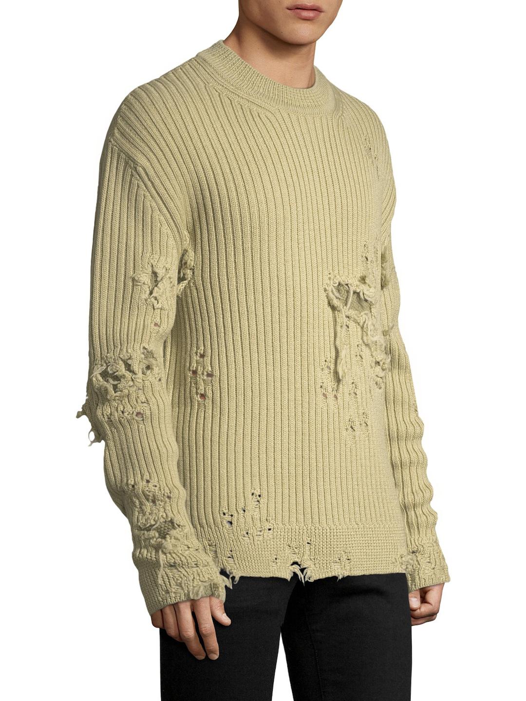 Yeezy Cotton Ribbed Distressed Sweater for Men | Lyst Canada