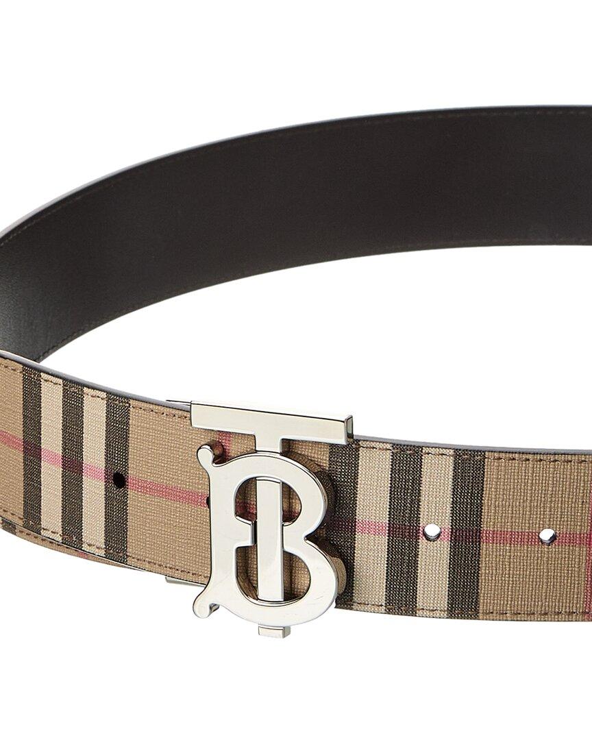 Burberry Men's TB Logo Leather Belt