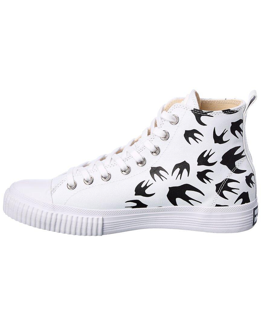 McQ Swallow Canvas High Top Sneaker in White | Lyst