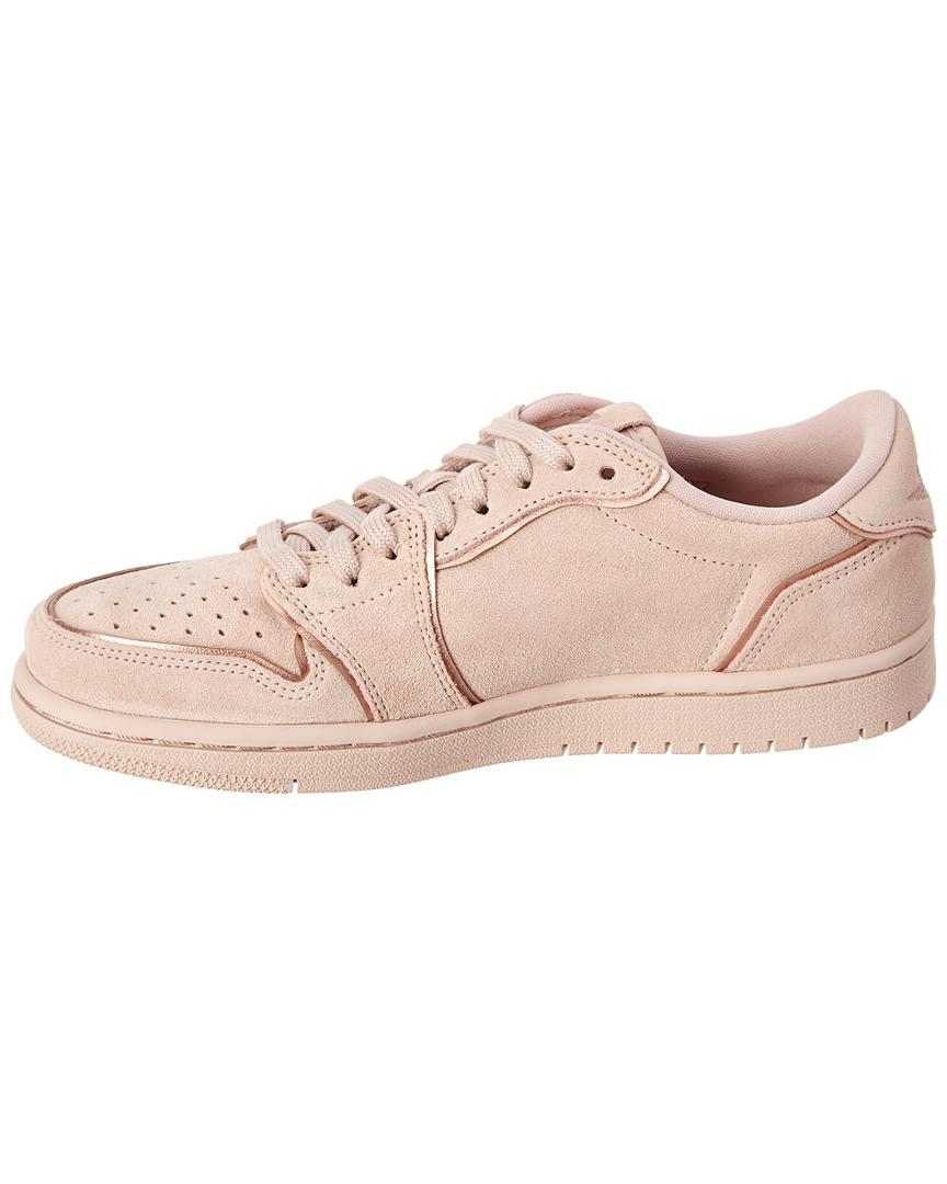 Nike Suede Air Jordan 1 Retro Low Sneaker in Pink | Lyst