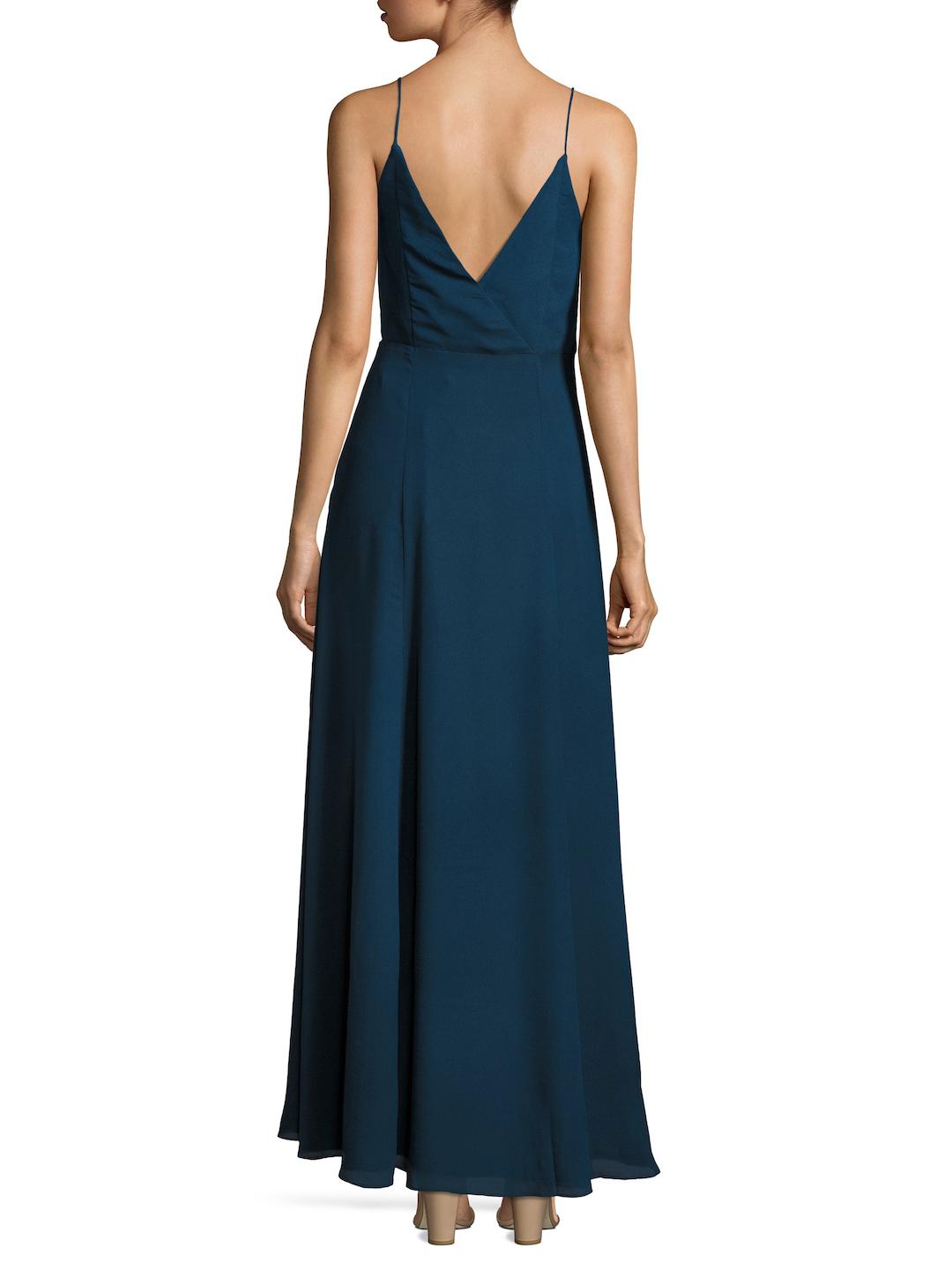 dark teal wrap dress