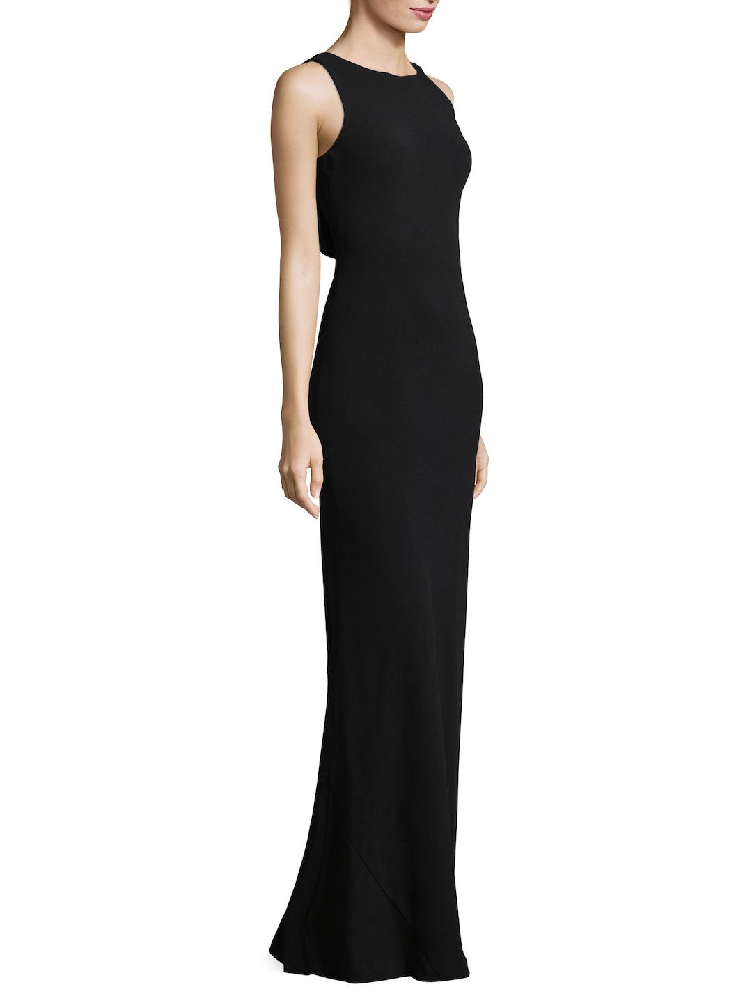 Karl Lagerfeld Synthetic Drape Back Gown in Black/Red (Black) - Lyst