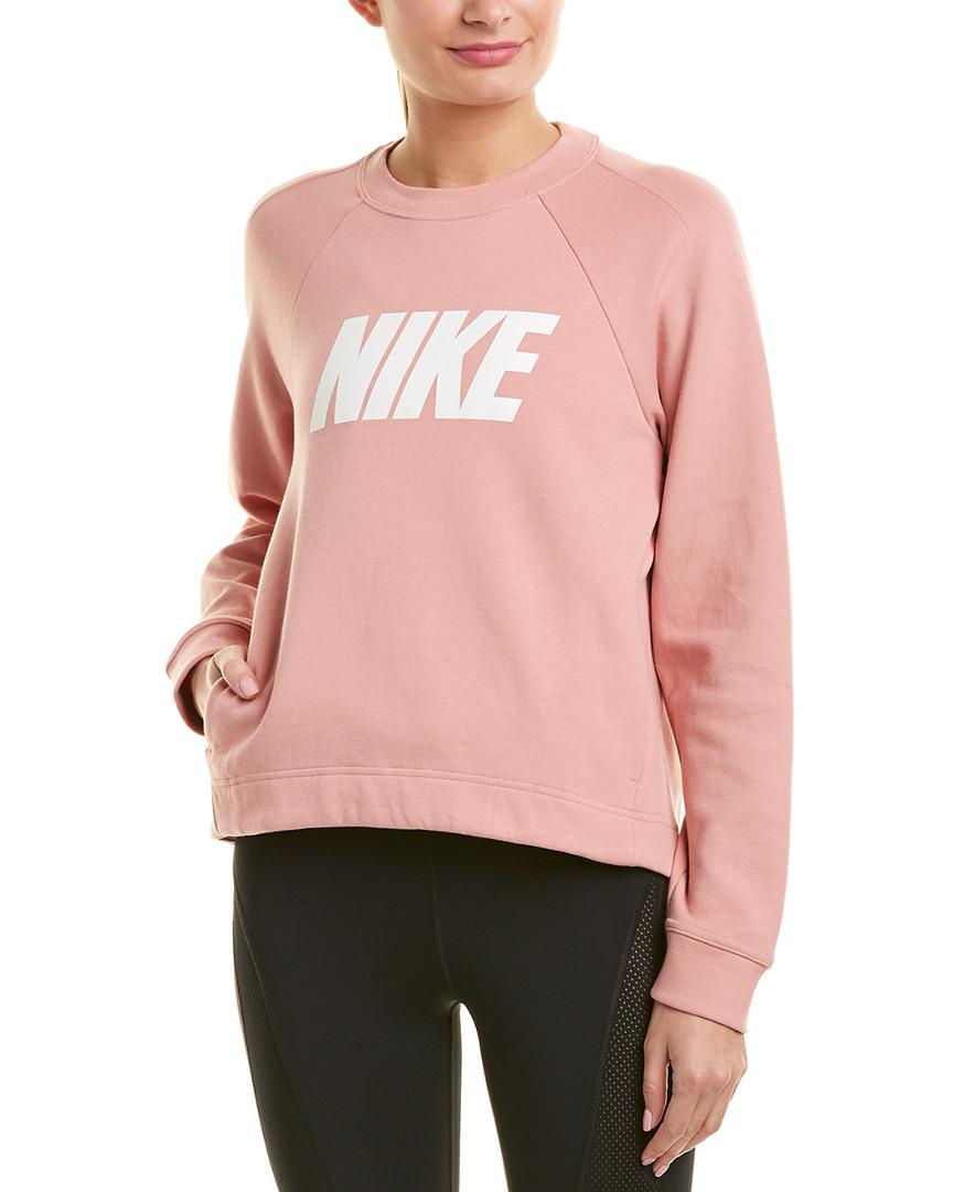 womens nike crewneck sweatshirt pink