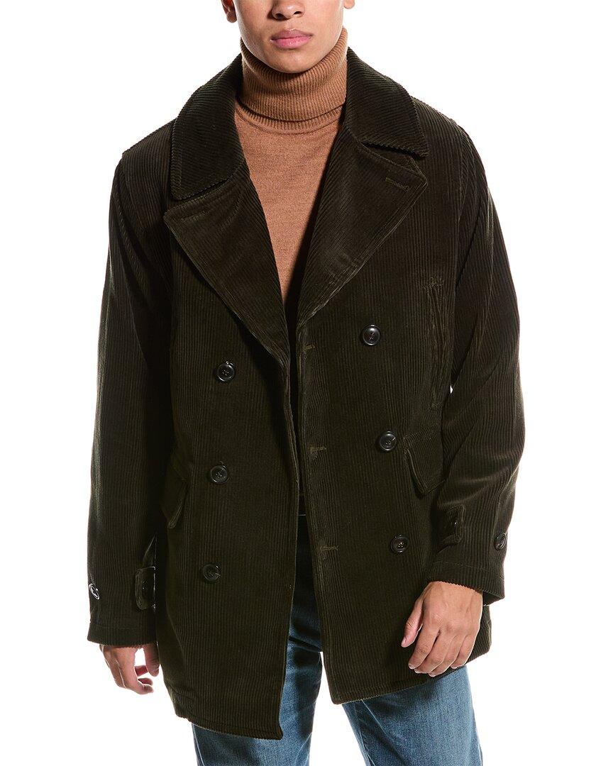 Todd Snyder Corduroy Peacoat in Black for Men | Lyst