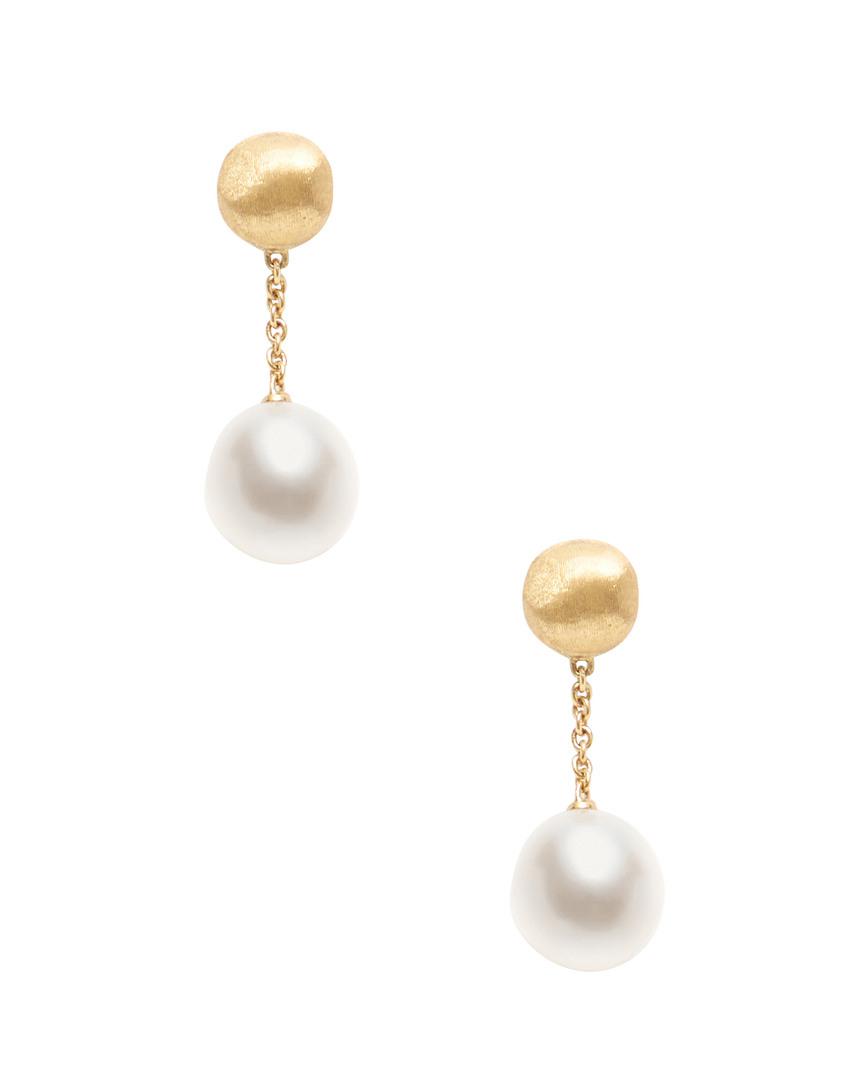 Pearl and gold Africa earrings
