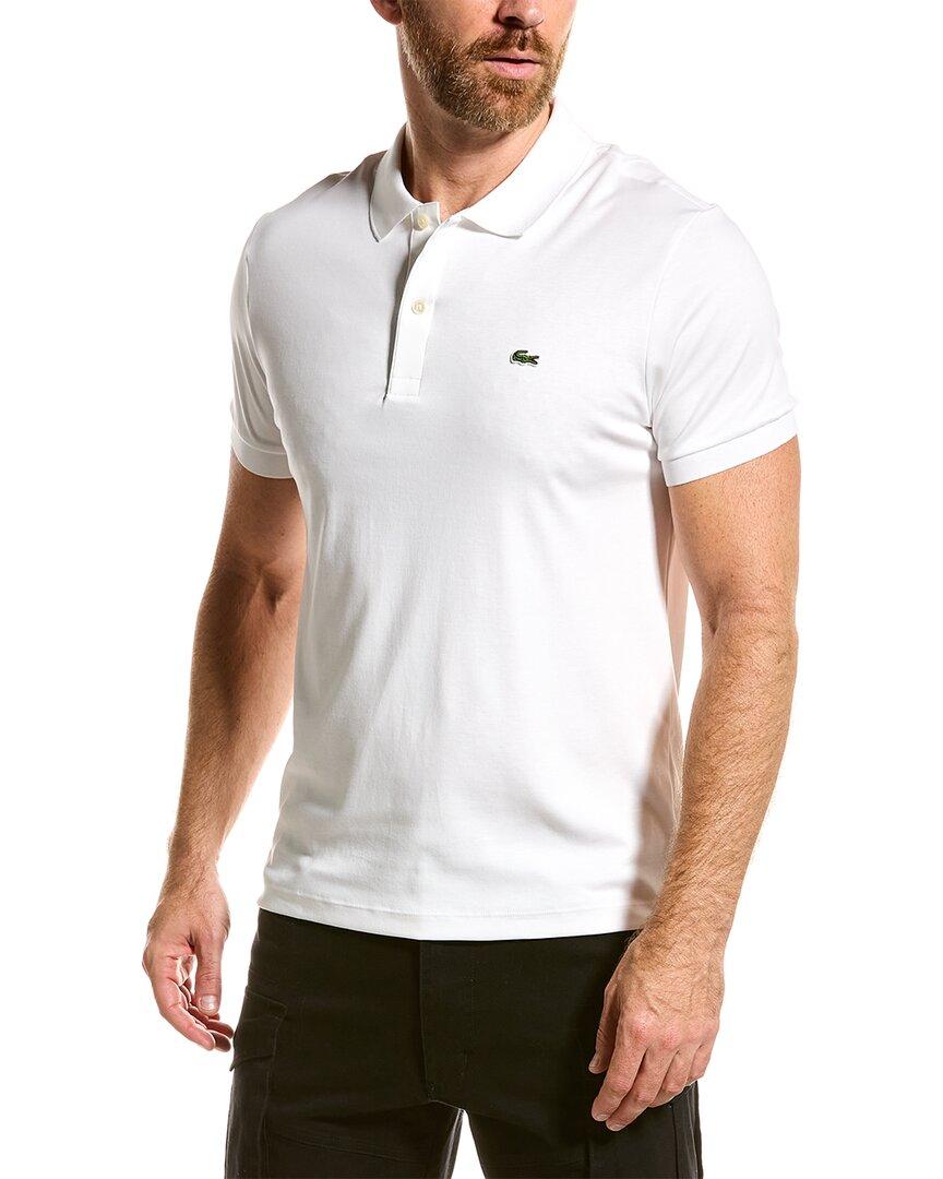 Lacoste Interlock Polo Shirt in White for Men Lyst