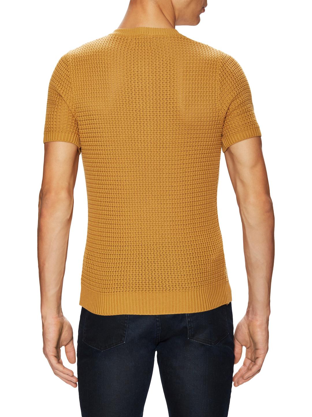 Fred Perry Cotton Open Knit Crewneck Henley for Men | Lyst