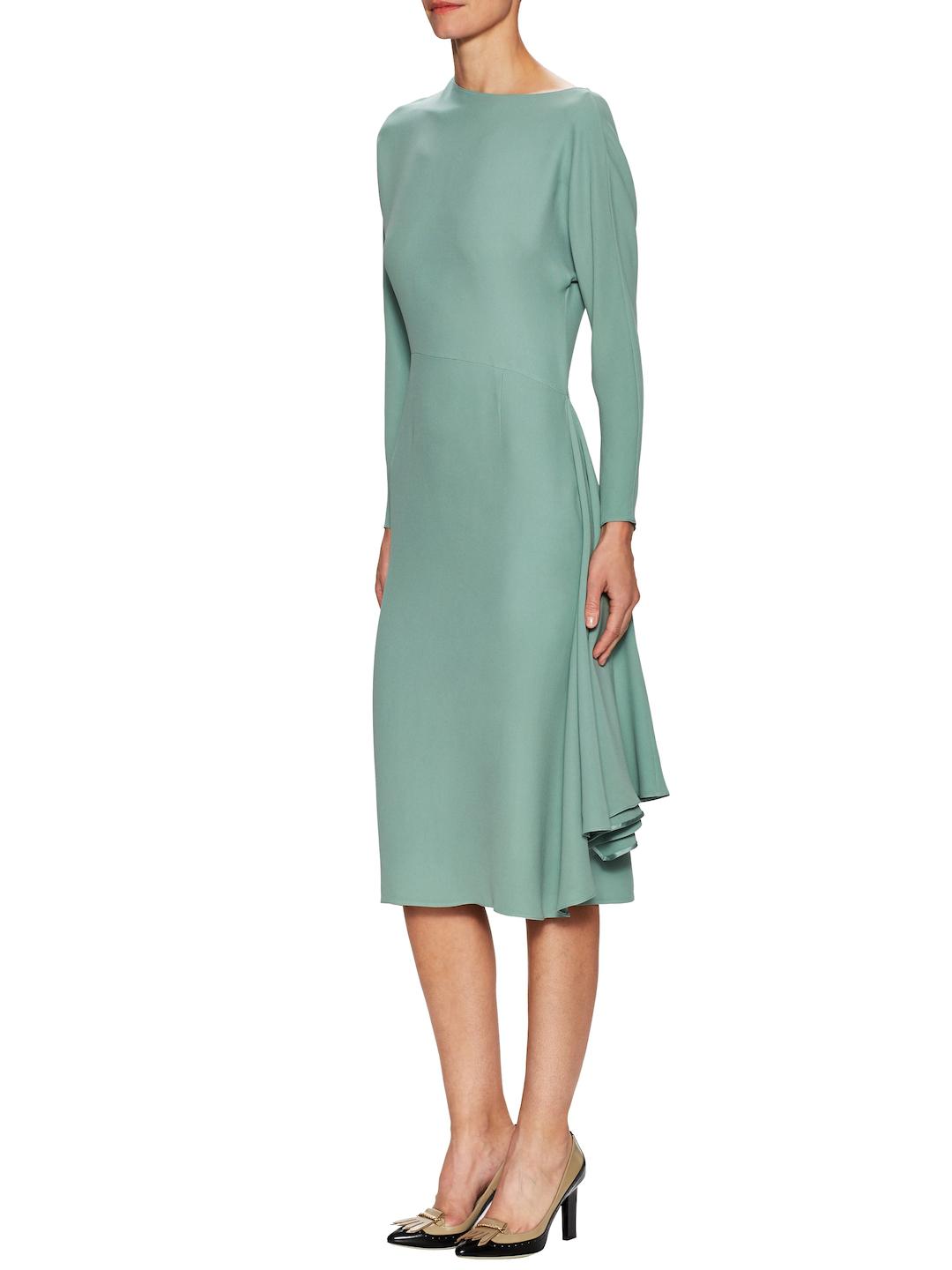 mint silk dress