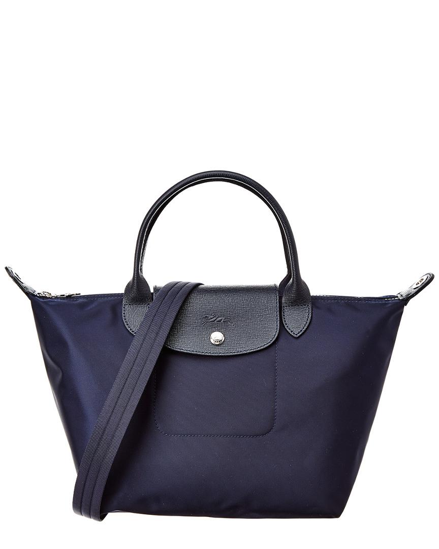 Longchamp Le Pliage Neo Small Canvas Short Handle Tote in Blue - Lyst