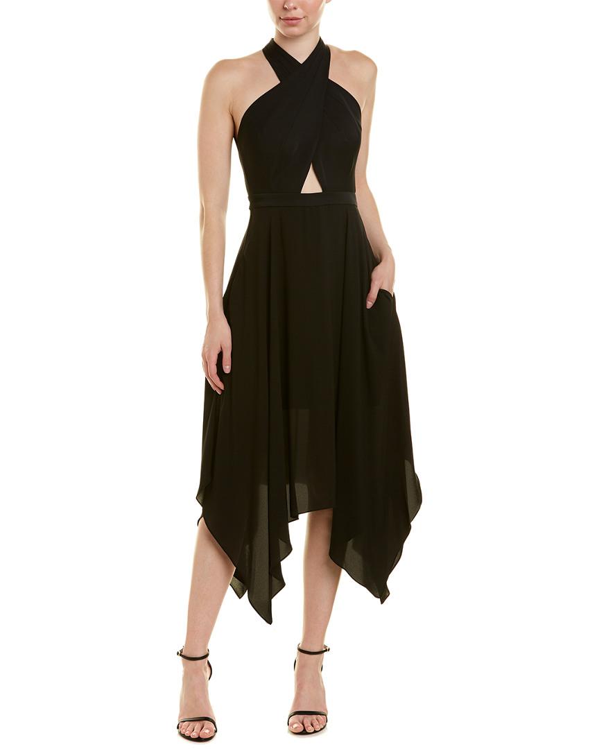 bcbg black halter dress