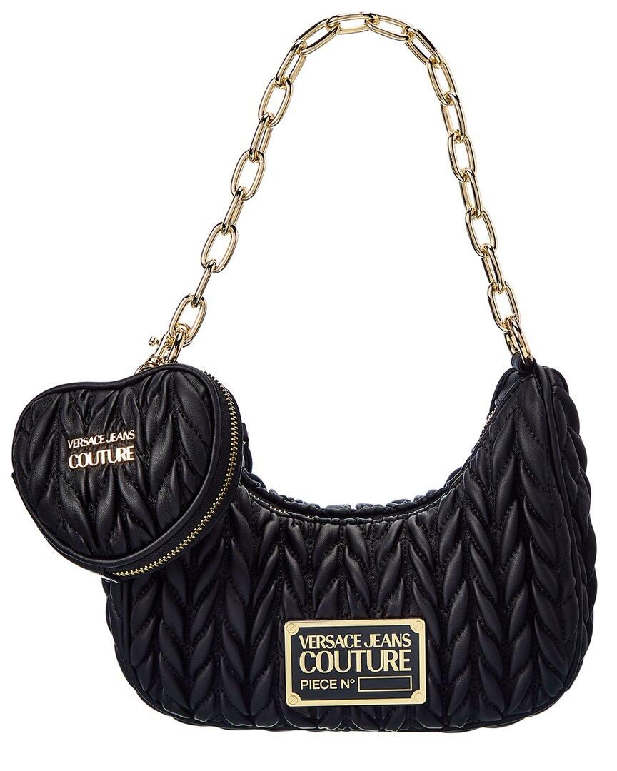 Versace Jeans Couture Logo Hobo Bag in Black | Lyst