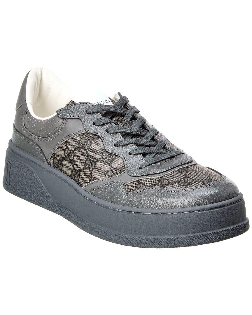 Gucci GG Supreme Canvas & Leather Sneaker in Gray for Men | Lyst