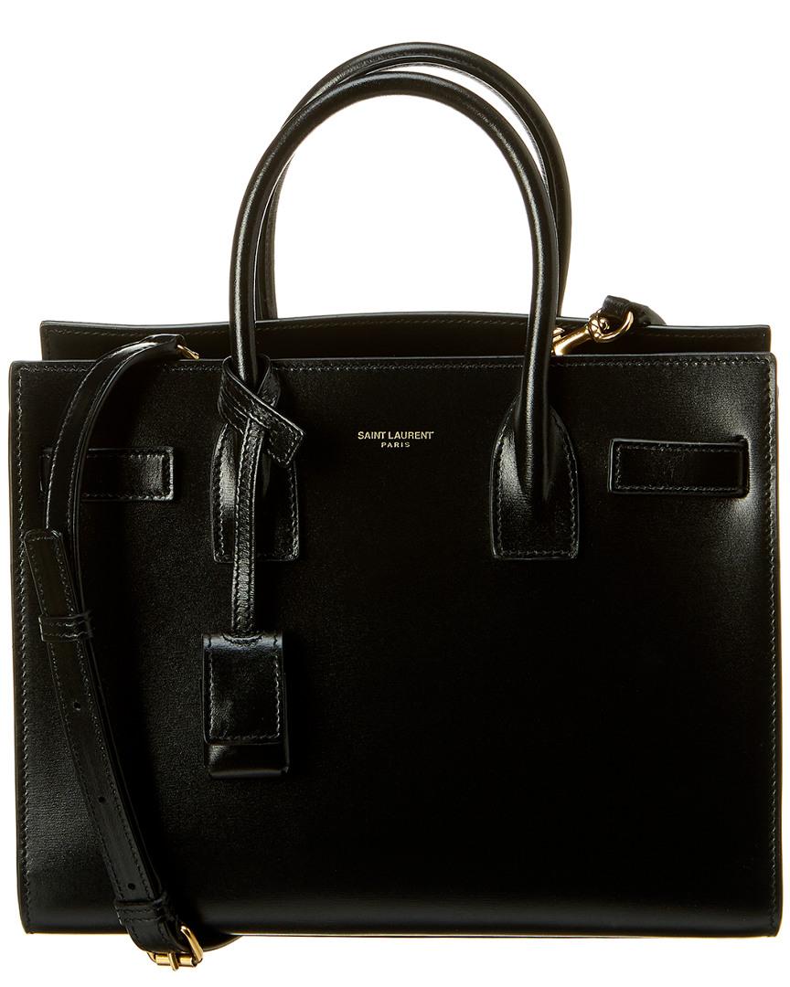 Sac De Jour Baby Leather Tote in Black - Saint Laurent