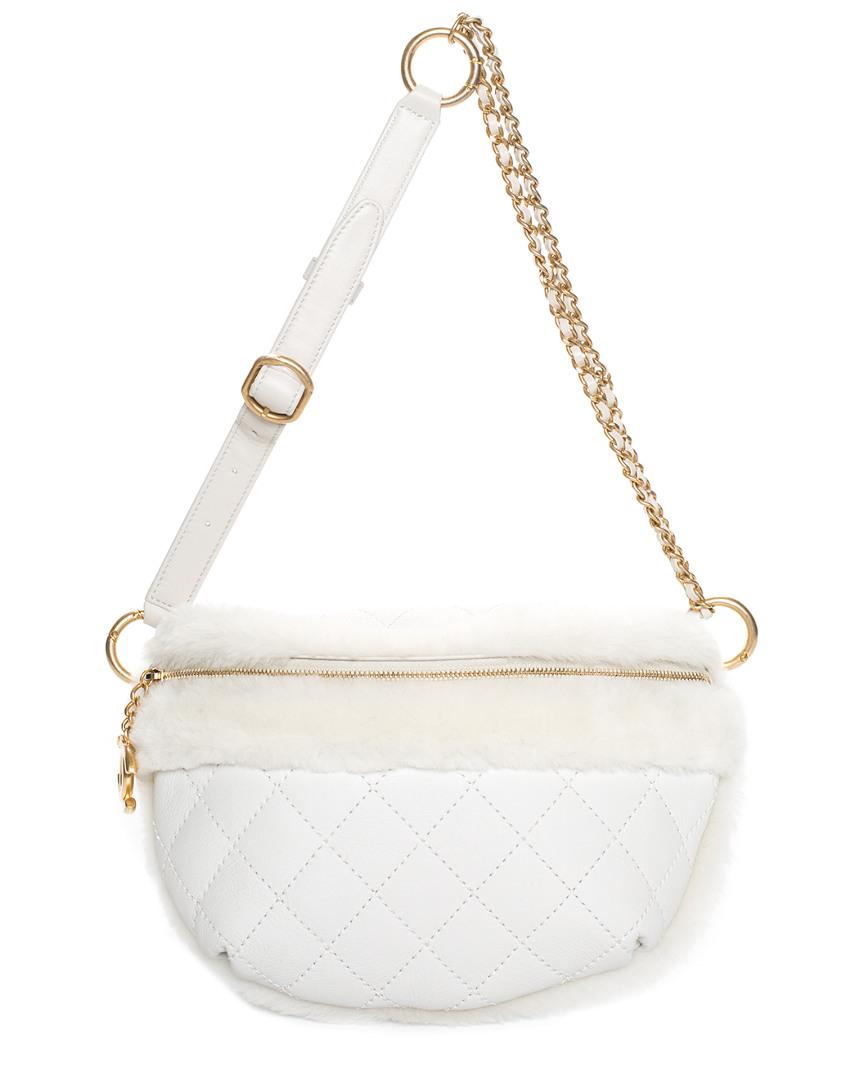 chanel belt bag white
