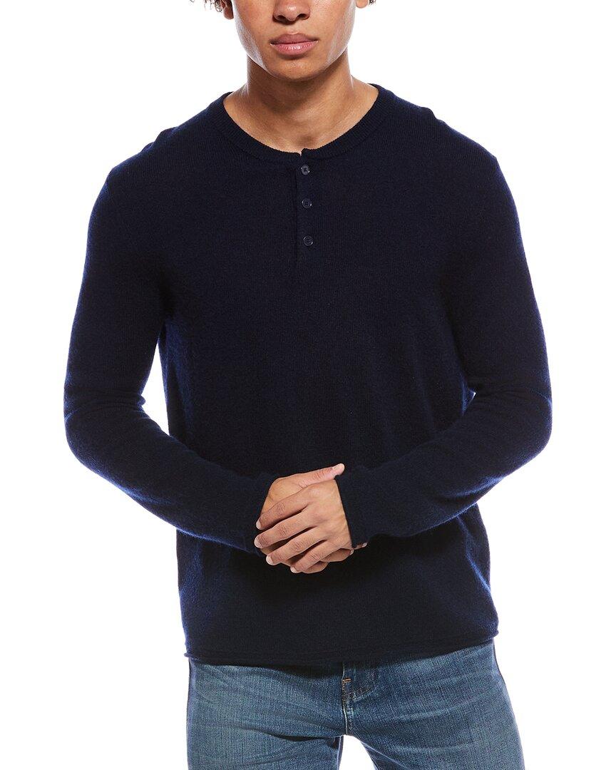 Amicale Cashmere Henley Cashmere Sweater in Blue for Men Lyst UK