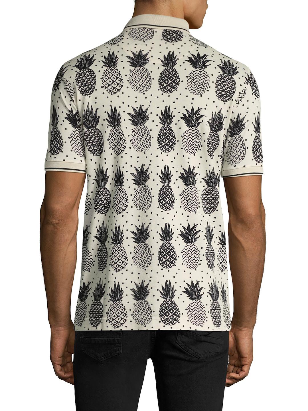 Dolce Gabbana Cotton Pineapple Print Polo Shirt For Men Lyst