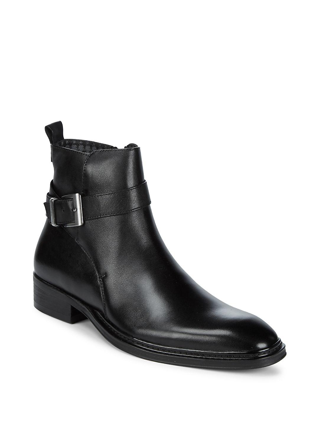 Karl Lagerfeld Chelsea Leather Boots in Cognac (Black) for Men | Lyst