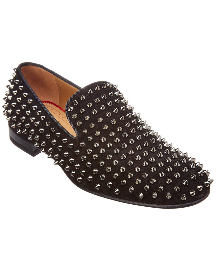 Christian Louboutin Rollerboy Spikes Suede Flat Loafer for Men - Lyst
