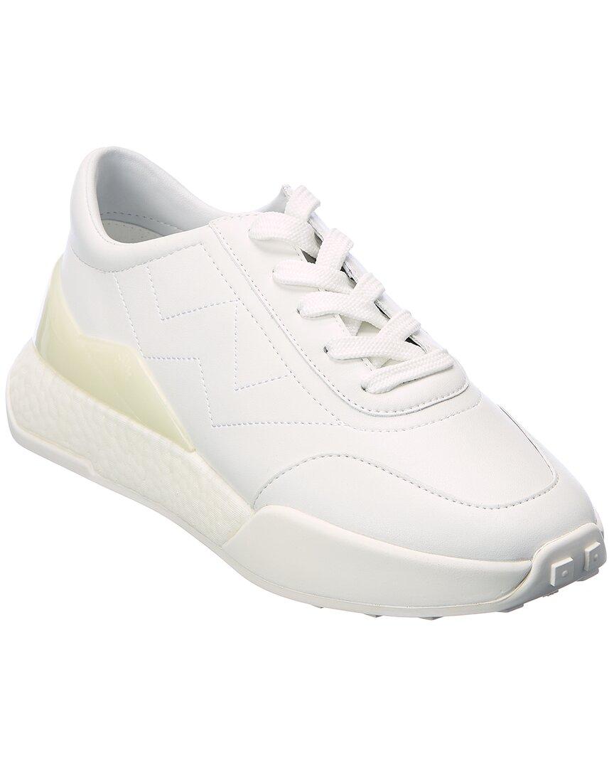 Stuart Weitzman Dodie Leather Sneakers in White | Lyst