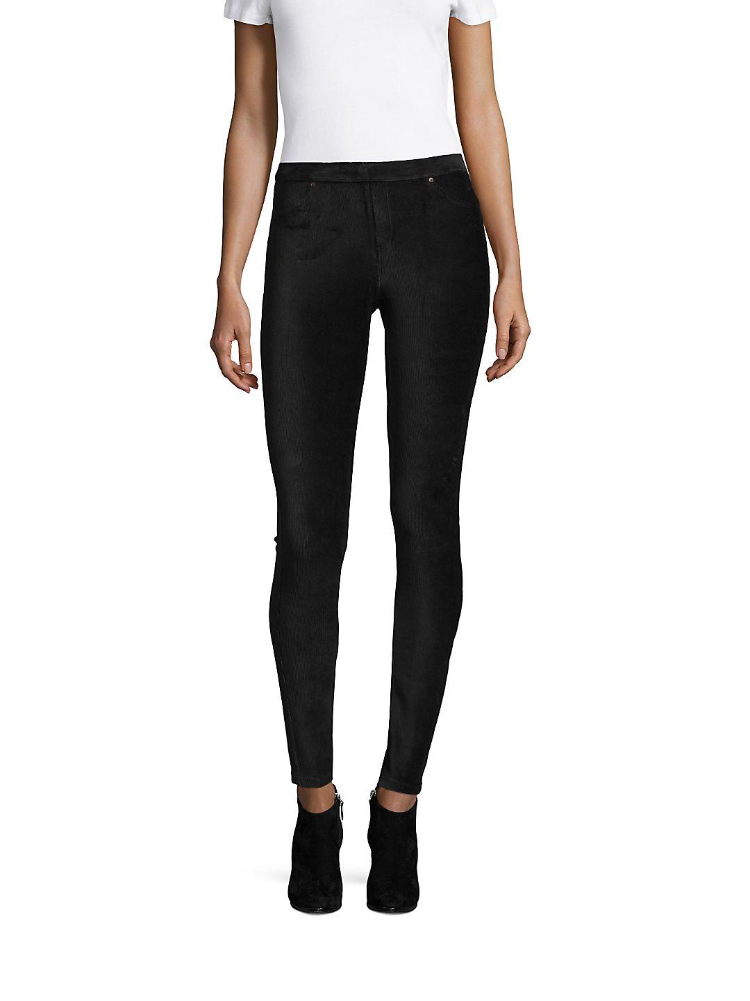 Hue Ribbed Corduroy Leggings in Black - Lyst