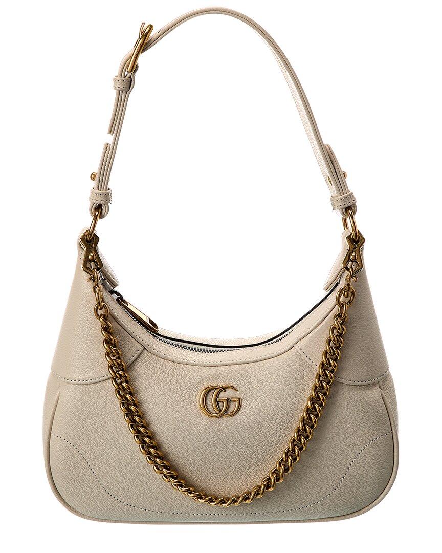 Gucci Aphrodite Small Leather Hobo Bag in Natural | Lyst UK