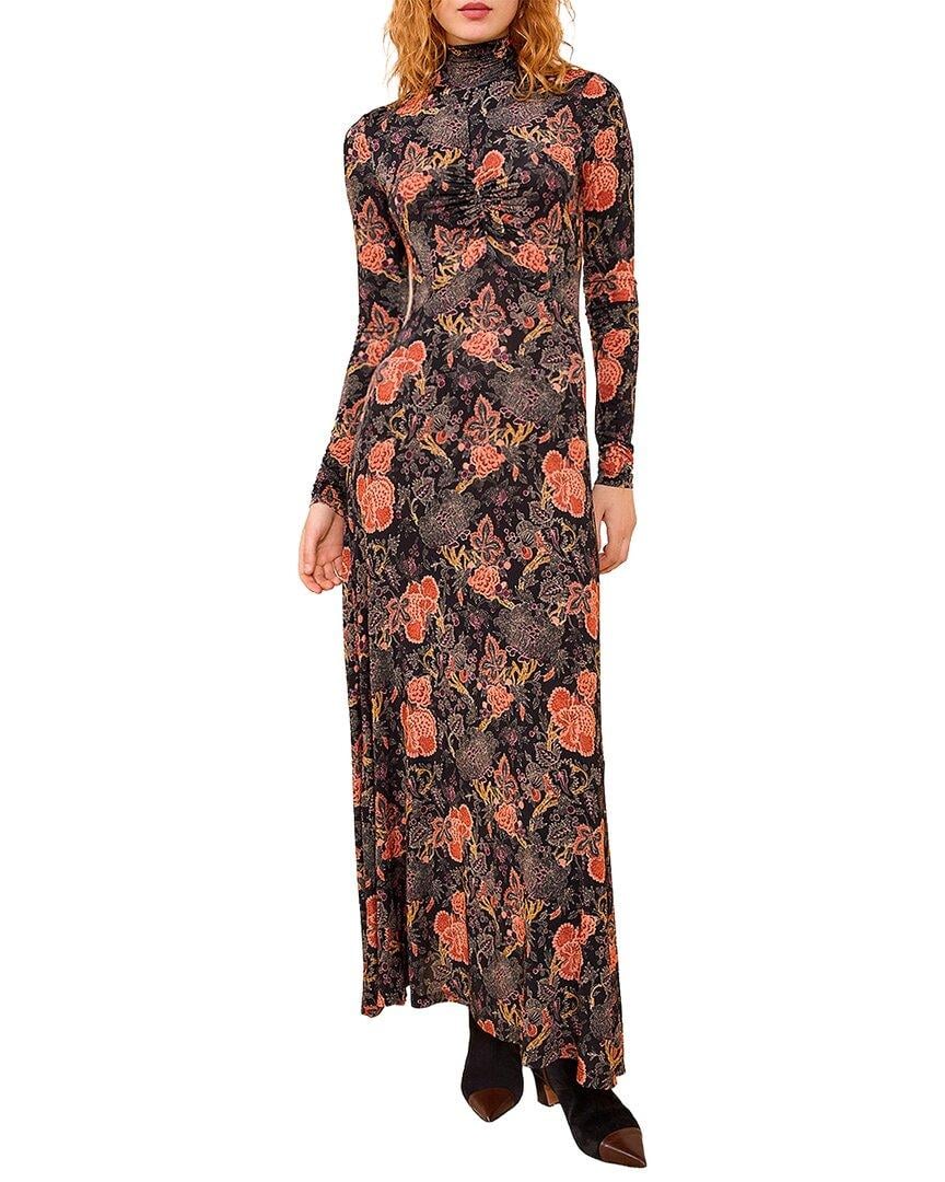 koa jersey ruched front turtleneck dress Ulla Johnson in Red Boda