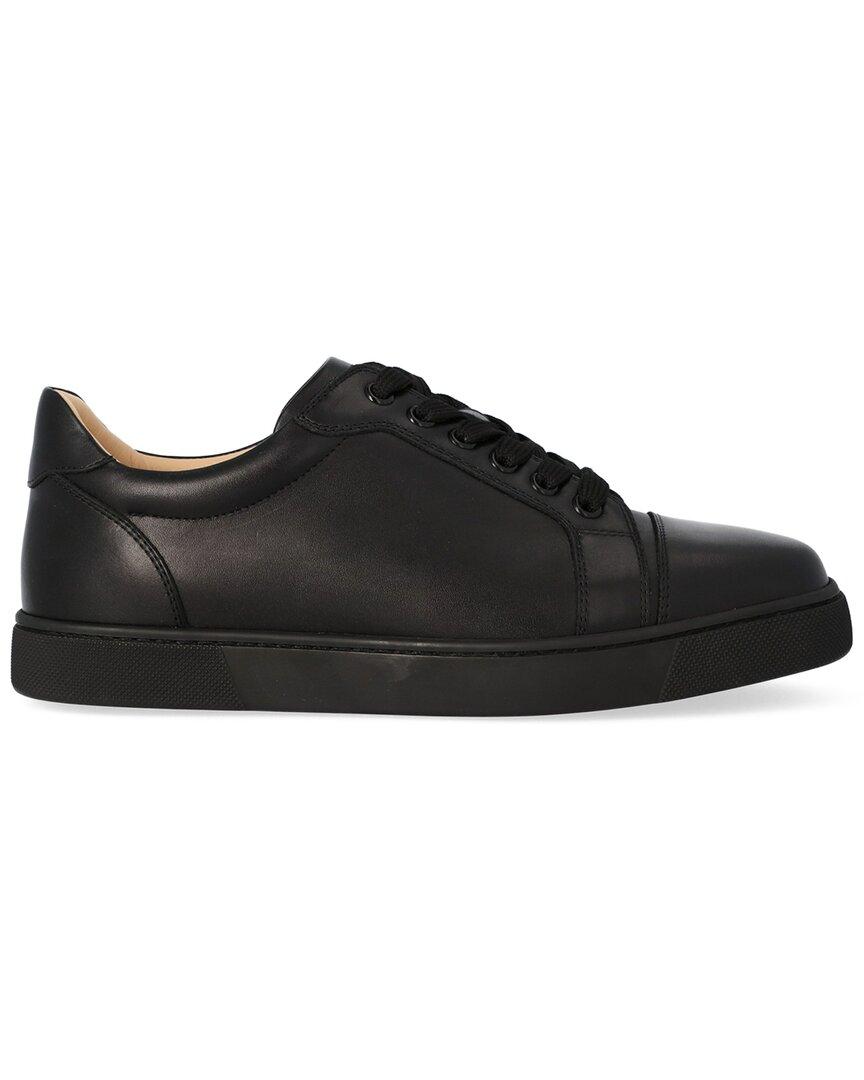 Christian Louboutin Vieira Leather Sneaker in Black | Lyst