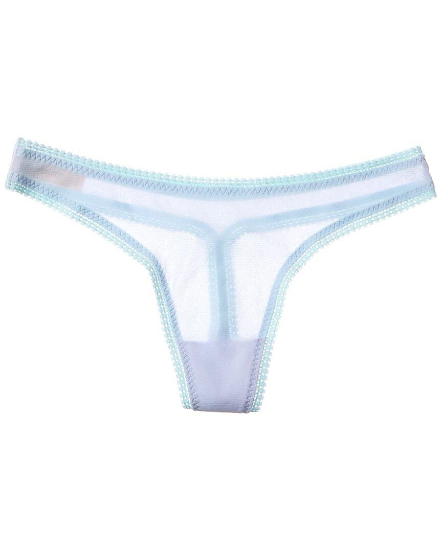 On Gossamer Sleek Micro Hip G Thong in Blue Lyst