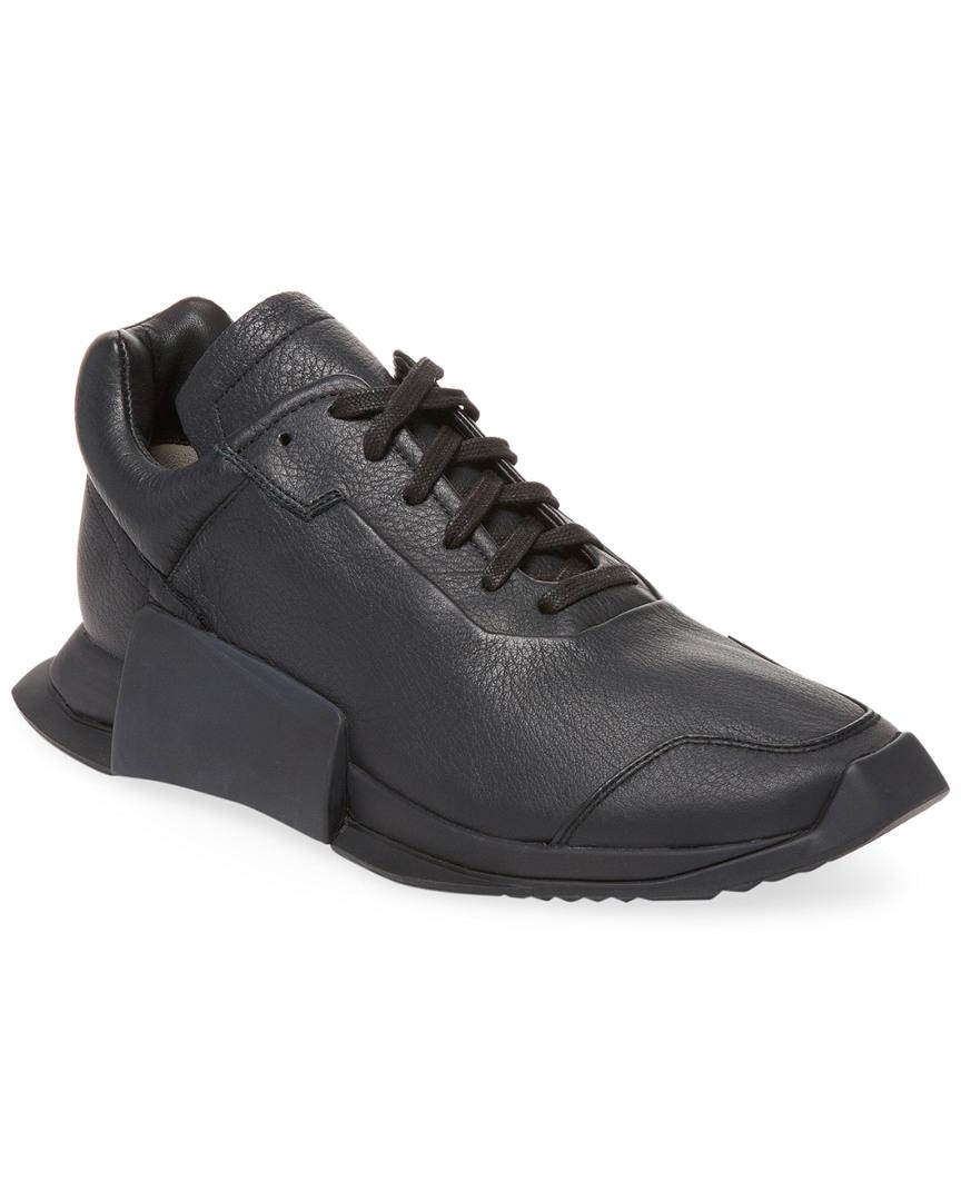 adidas da rick owens ro livello ii, scarpe da ginnastica in nero di pelle adidas da rick owens ro livello ii, scarpe da ginnastica in nero di pelle