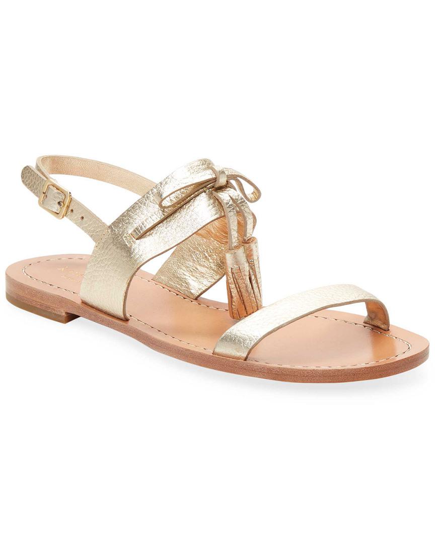 Kate Spade Metallic Leather Sandal Lyst