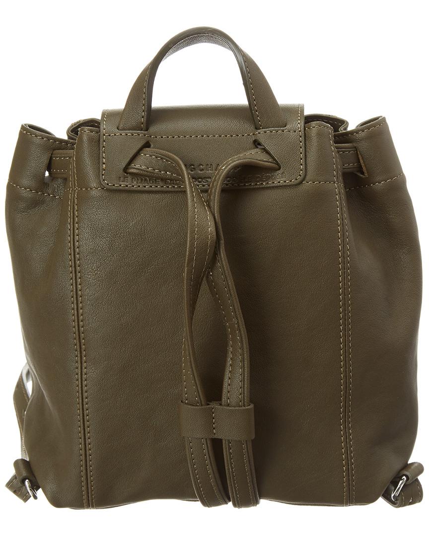 Longchamp Le Pliage Cuir Xs Leather Backpack in Green Lyst