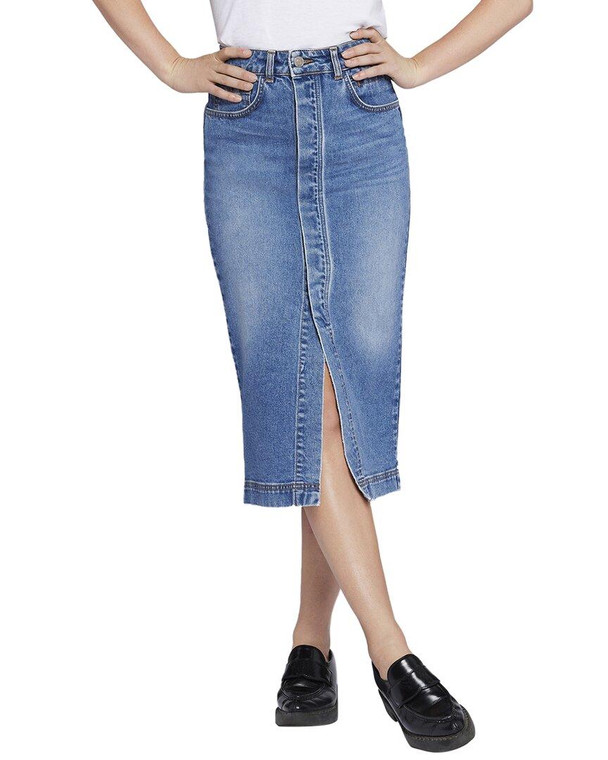 Current elliott denim midi skirt hotsell