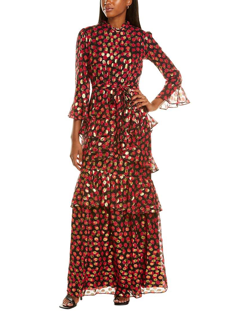 Saloni Marissa Silk-blend Maxi Dress in 