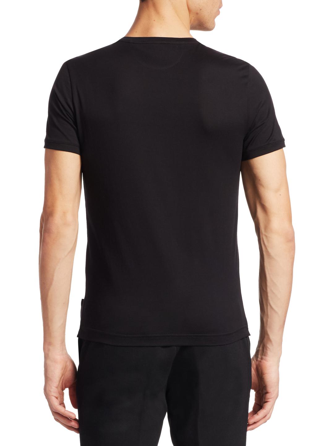Fendi Cat Eye Embroidery T-shirt in Black for Men - Lyst