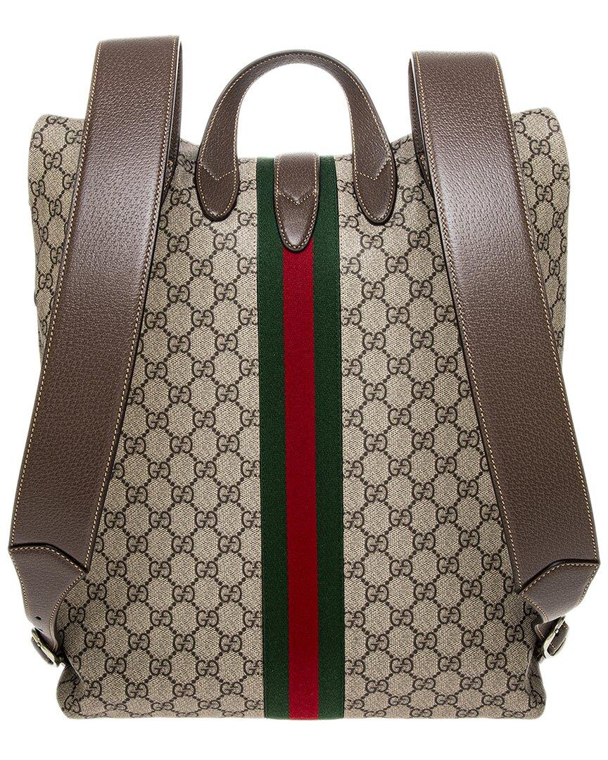 Jackie Gg Logo Guccissima Leather Backpack Gucci Beige/Brown GG Canvas And Leather Jackie Backpack  main image 2