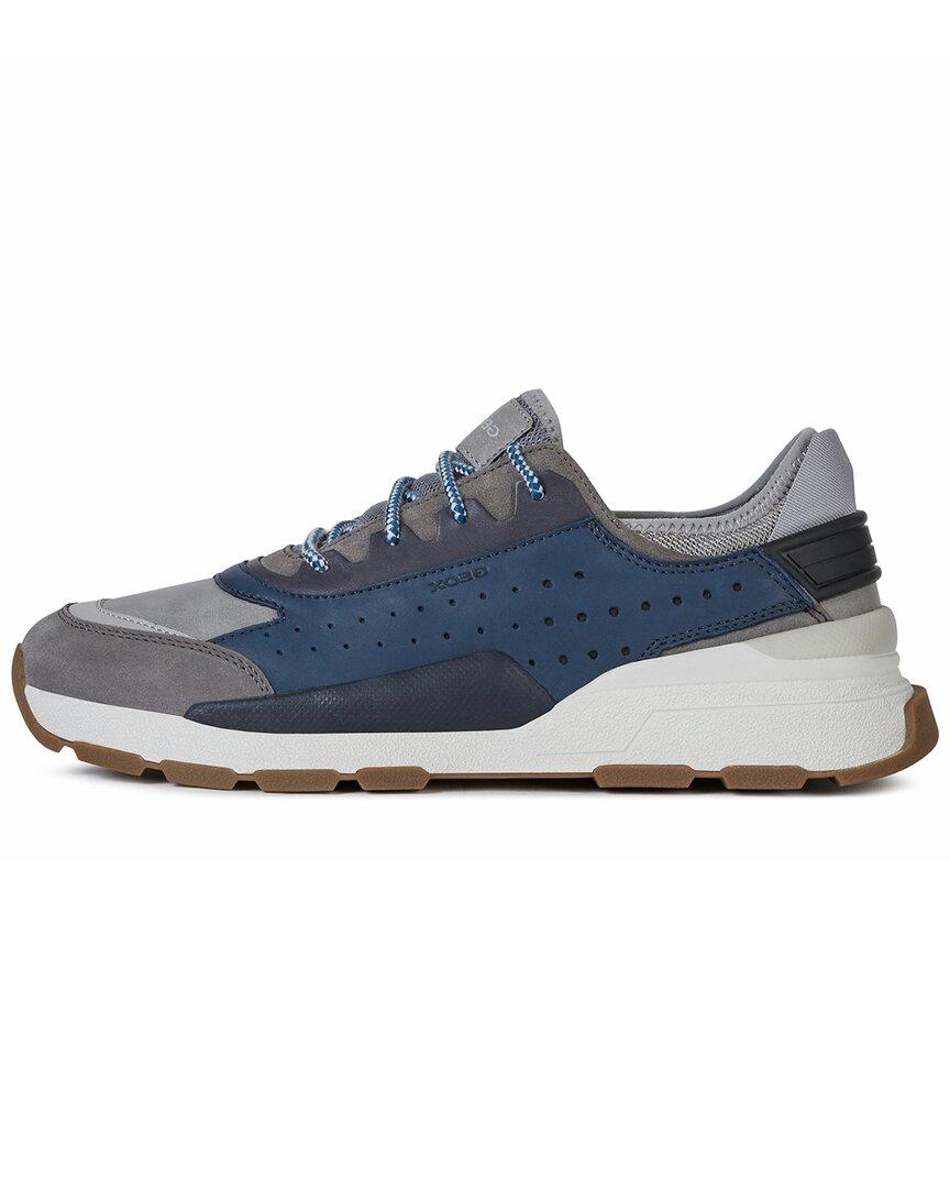 Geox Regale Leather-trim Sneaker in Blue for Men | Lyst UK