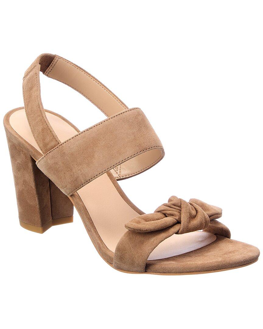 Stuart Weitzman Bandeau Block 80 Suede Sandal in Brown | Lyst