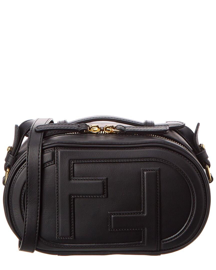 Fendi O'lock Mini Leather Camera Bag in Black | Lyst