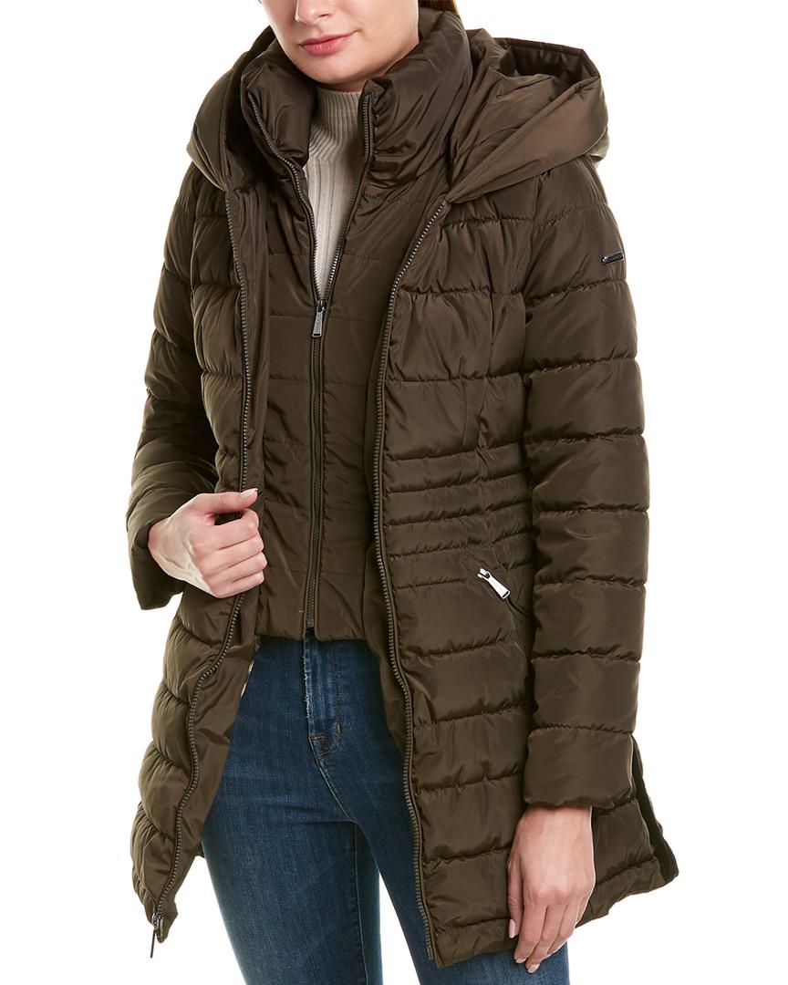 flare puffer coat