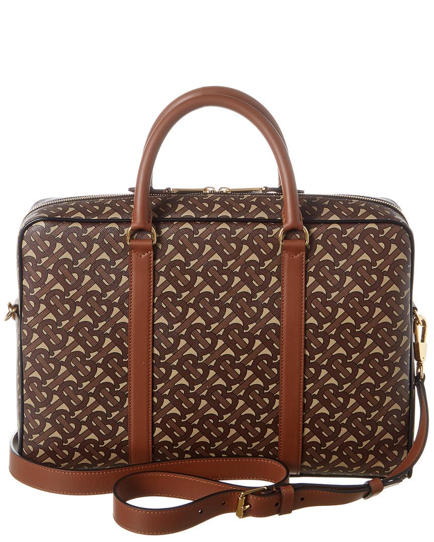 monogram leather briefcase