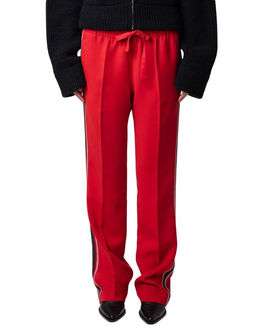ZADIG & VOLTAIRE ハノル エンヘリッシュト ラ trousers Pistol Suede Leather Pants Cognac Women | Zadig&Voltaire