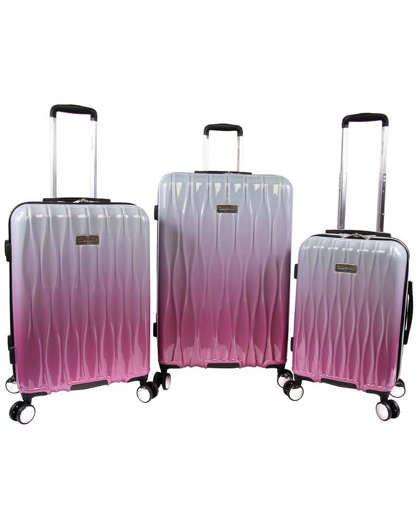 juicy couture vivian 3 piece hardside spinner luggage set