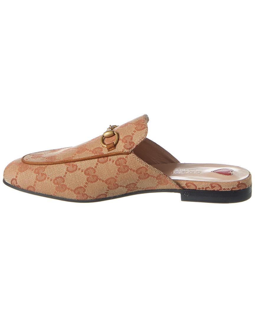 gucci princetown gg canvas mule