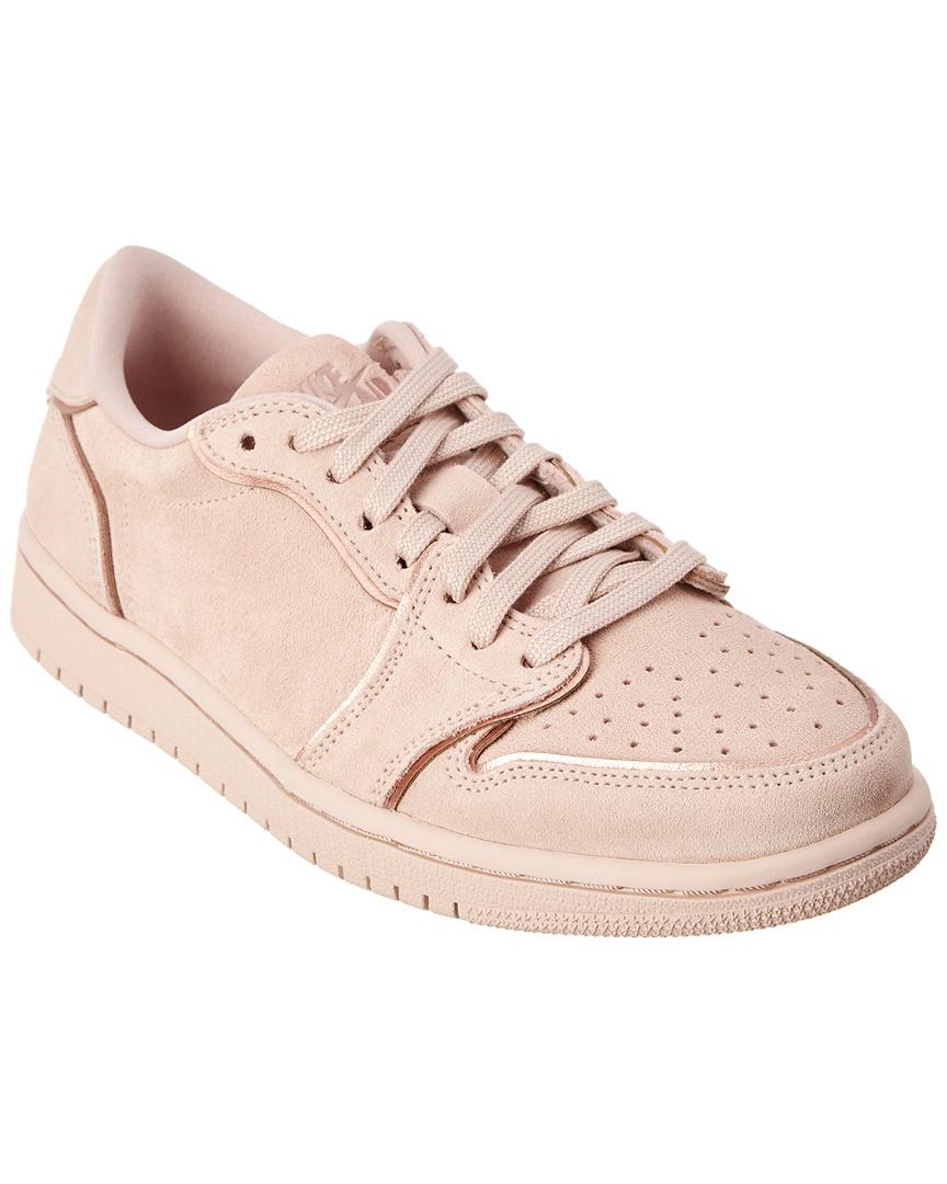 Nike Suede Air Jordan 1 Retro Low Sneaker in Pink | Lyst