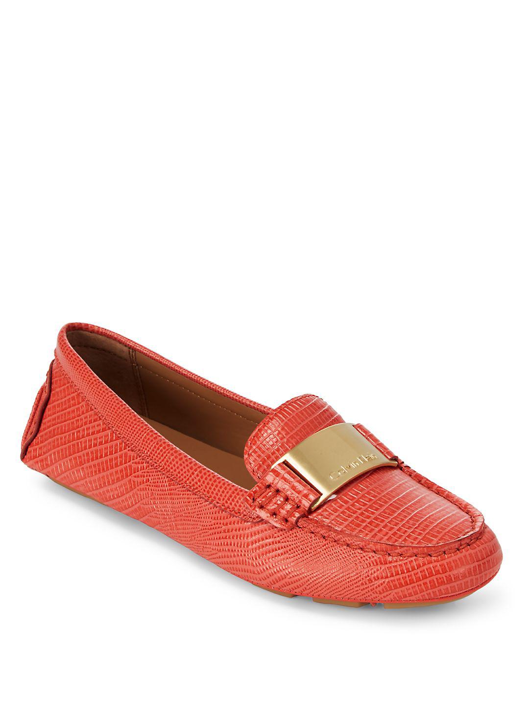 calvin klein red flats
