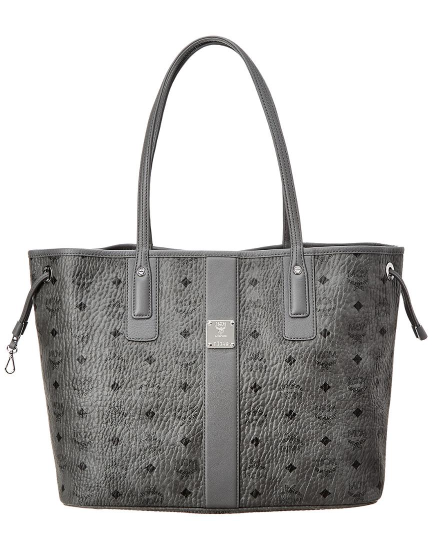 MCM Liz Reversible Medium Visetos Shopper Tote Bag in Grey (Gray) - Lyst