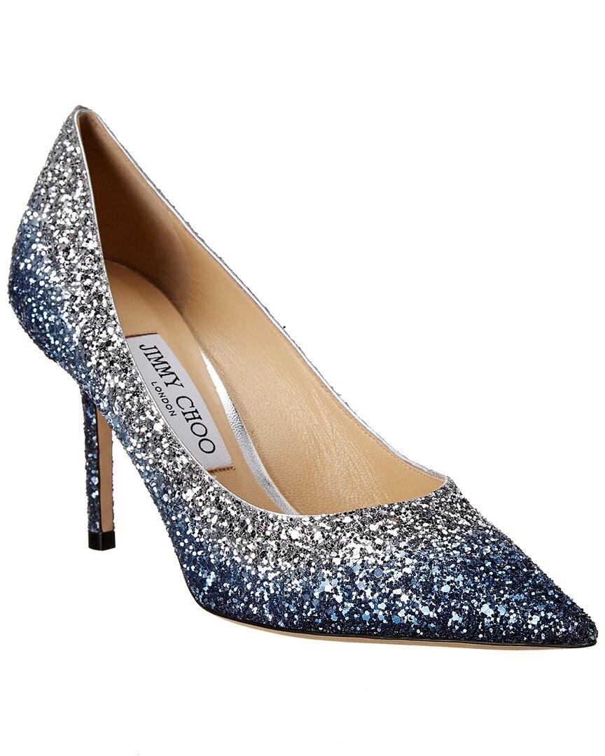 Jimmy Choo Denim Love 85 Glitter Pump in Metallic Lyst